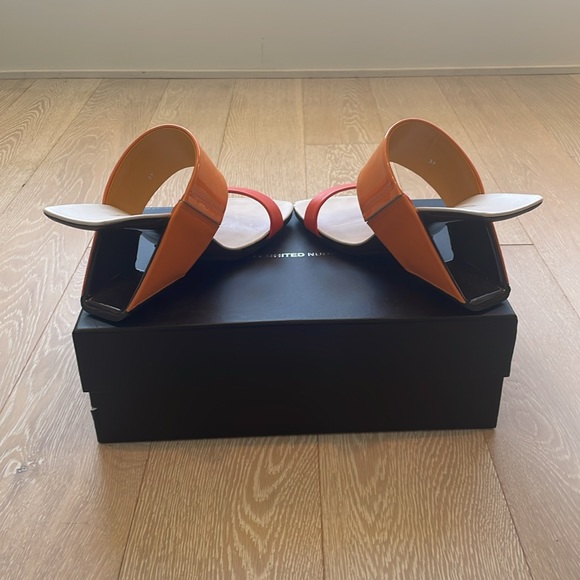 UN United Nude Sandal, Unique heels, Orange and White, Size 37, Good Condition - Picture 3 of 7